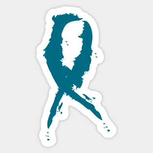 Teal Awareness Ribbon Sticker